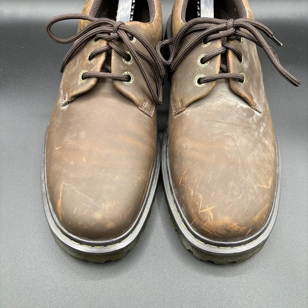 Dr Martens Kent Shoes Men's Size 13 Brown Leather Low Top Lace Up Oxford Docs
